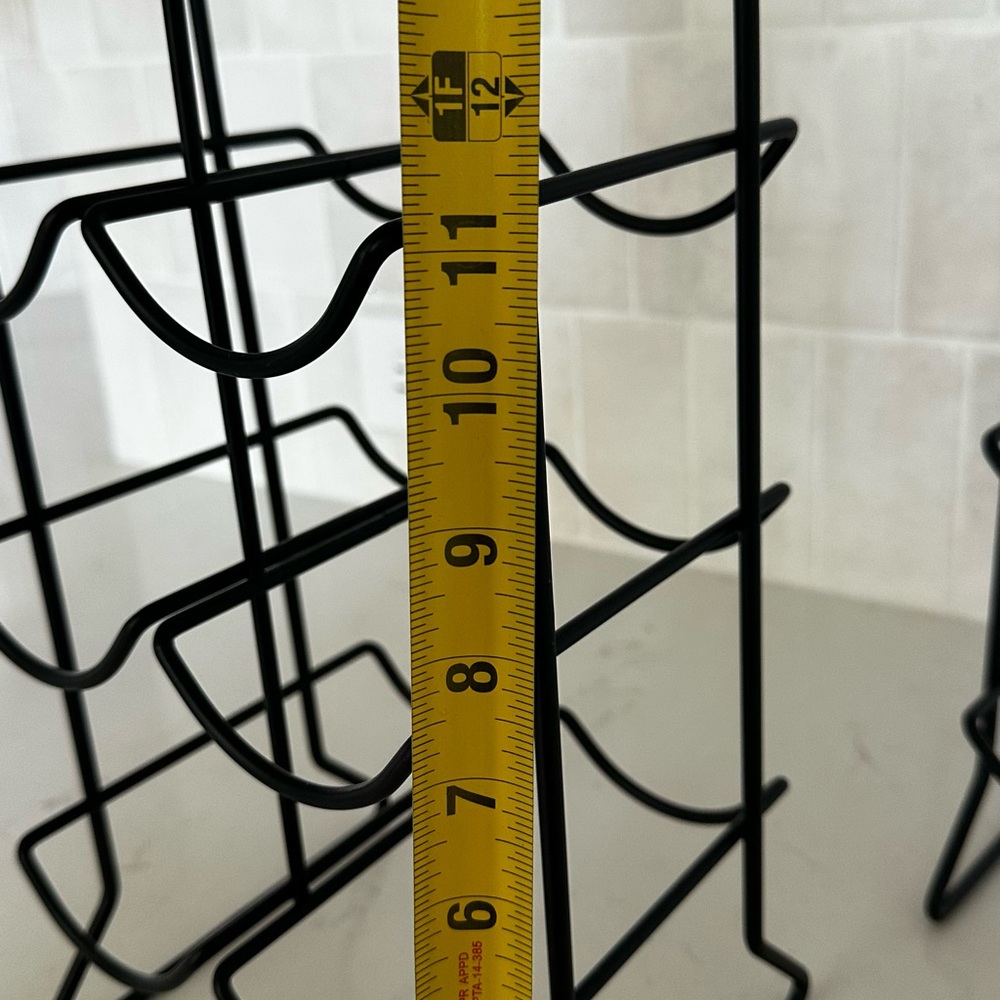 Sleek Black Wine Rack Set - Picture 3 of 4
